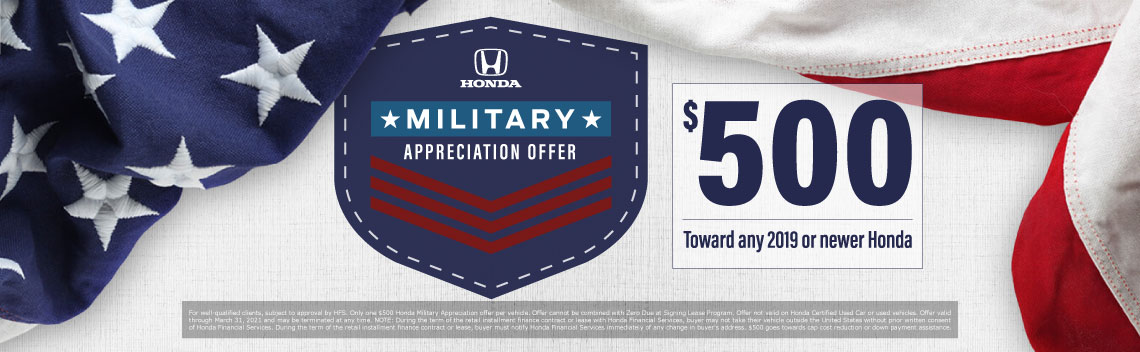 Honda Military Appreciation Offer